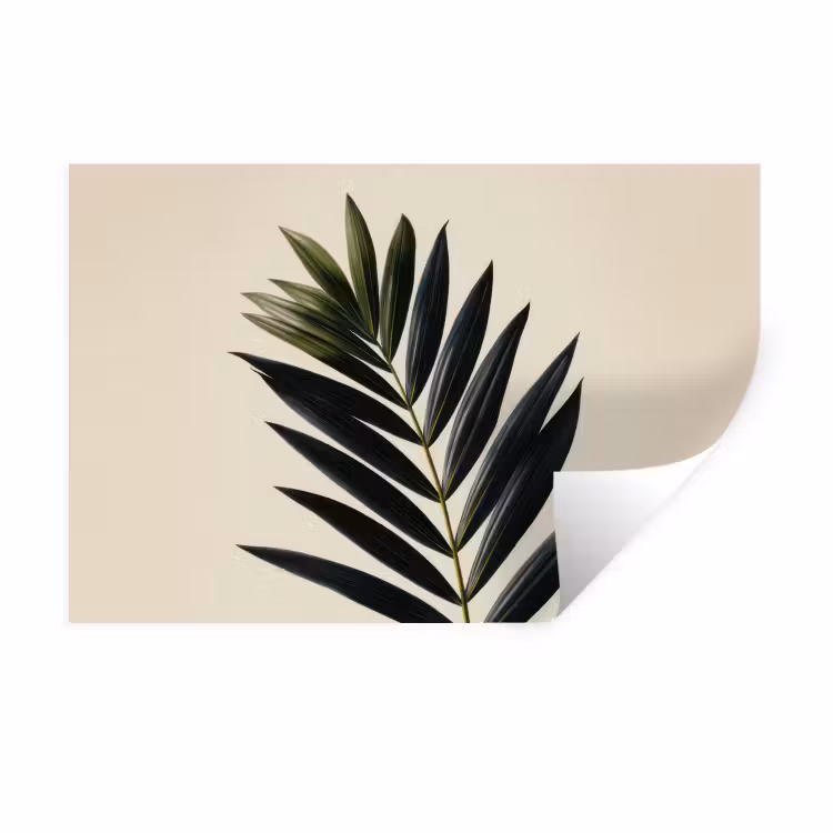 Wandtattoo – Palmblatt - Dunkle Blätter - Dezent — 1