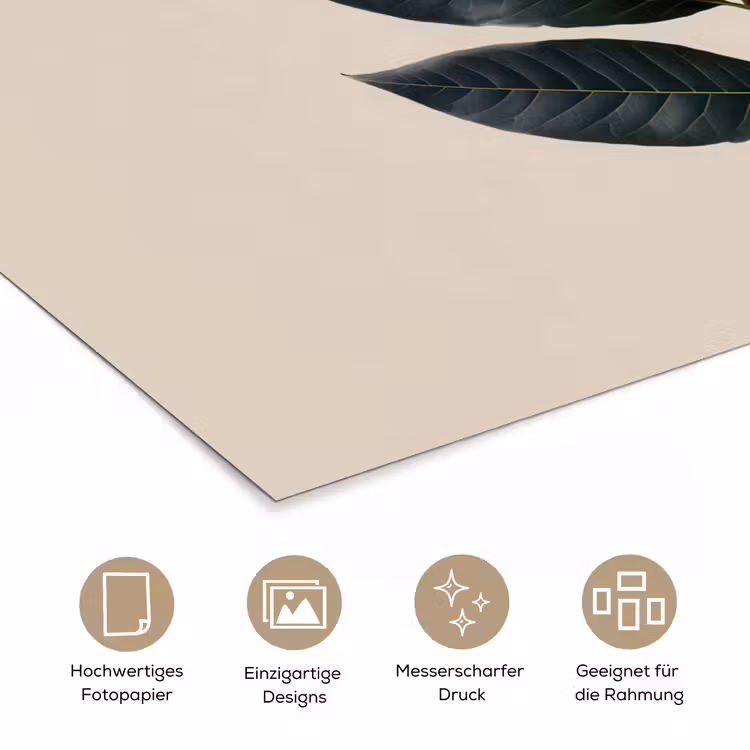 Poster - Lorbeerblätter - Blütenknospen - subtil — 5