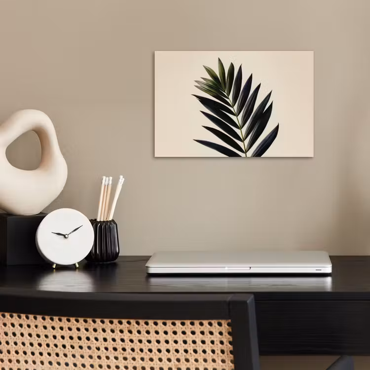 Poster - Palmblatt - Dunkle Blätter - Dezent — 2