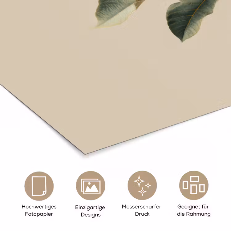 Poster - Zweig - Grüne Blätter - Früchte — 5