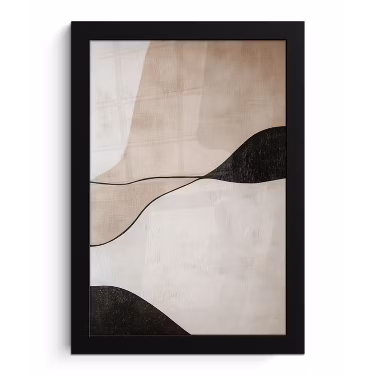Bilder mit Rahmen - Konturlinien - Abstrakte Landschaft — 1