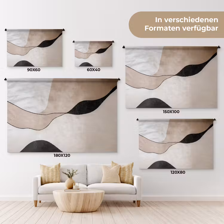 Wandteppich - Konturlinien - Abstrakte Landschaft — 8