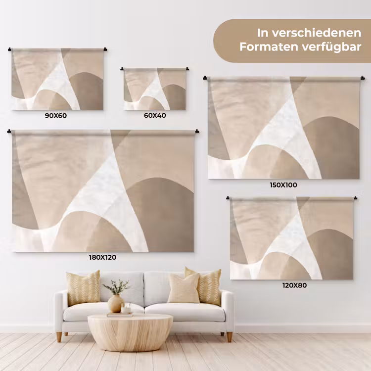 Wandteppich - Glatte Oberflächen - Harmonisch - Wellenförmig — 8