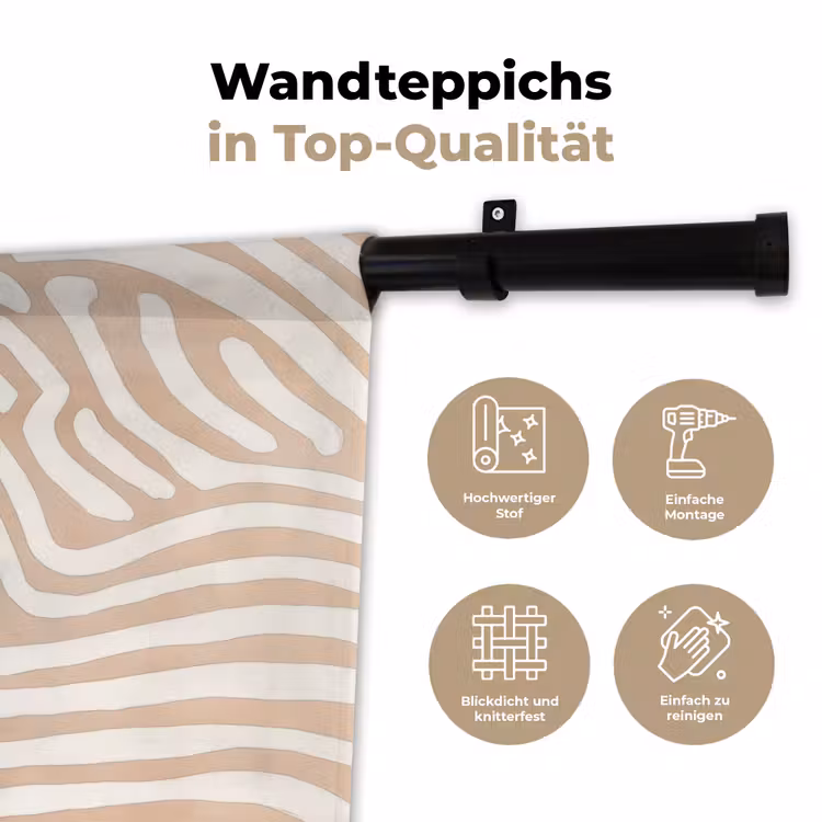 Wandteppich - Beige - Erde Muster — 7