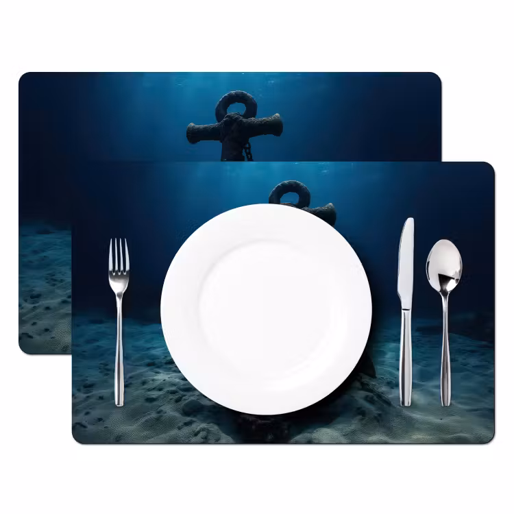 Tischset - 6 Stück - Anker - Eisen - Meeresboden - Sand — 2