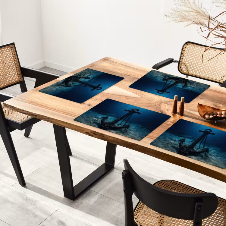 Tischset - 6 Stück - Anker - Eisen - Meeresboden - Sand — 3