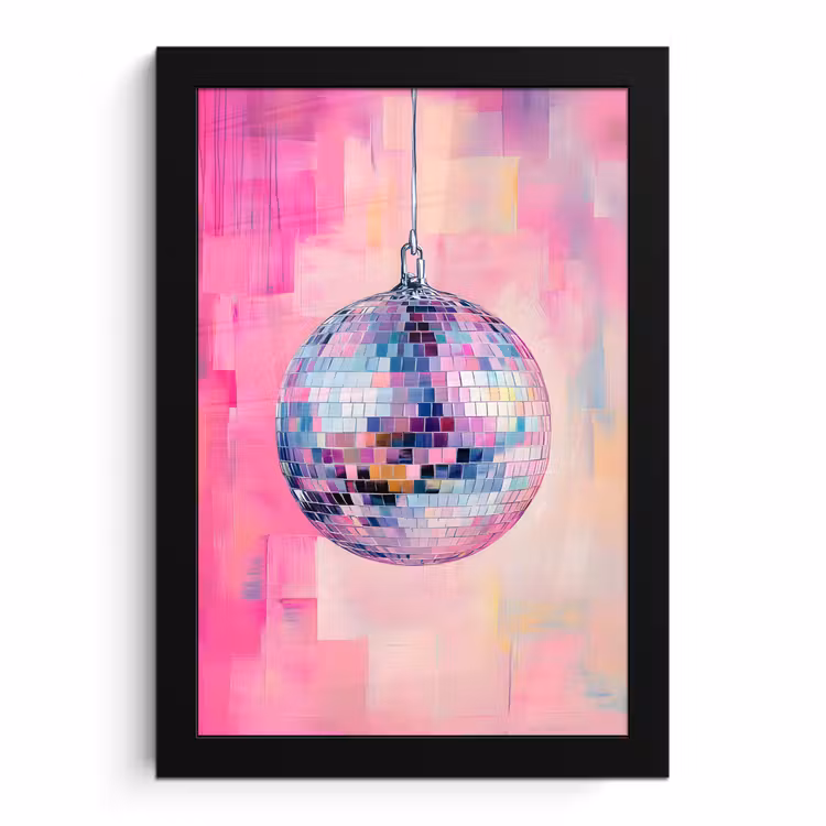 Bilder mit Rahmen - Discoball - Rosa - Farbe — 1