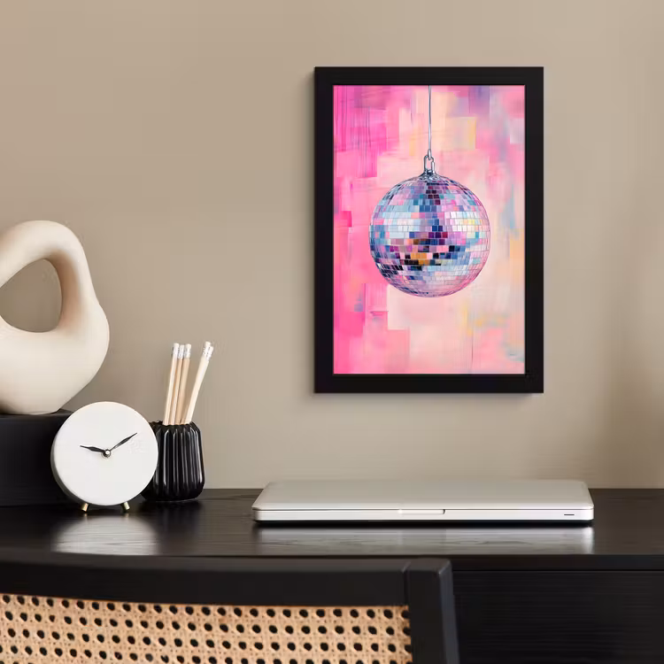 Bilder mit Rahmen - Discoball - Rosa - Farbe — 2
