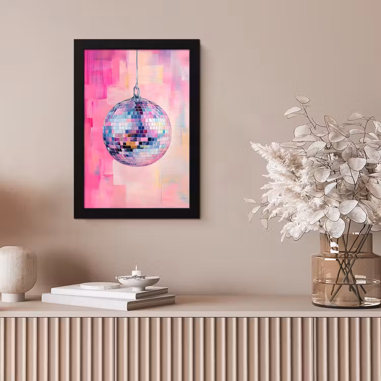 Bilder mit Rahmen - Discoball - Rosa - Farbe — 4