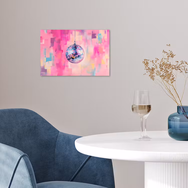 Poster - Discoball - Rosa - Farbe — 4