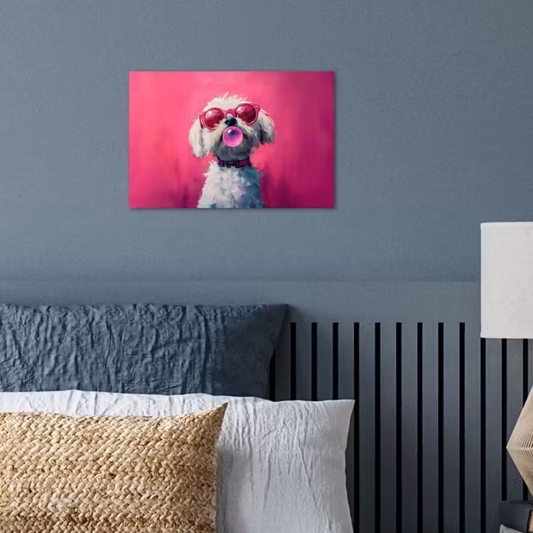 Poster - Rosa - Hund - Blase — 3