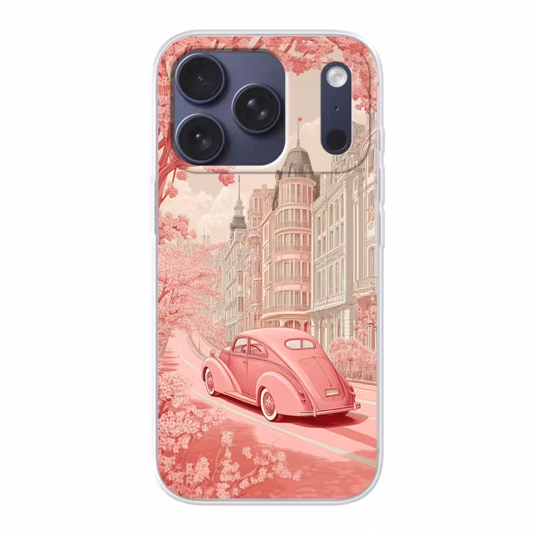 Handyhülle - Stadt - Auto - Rosa — 1
