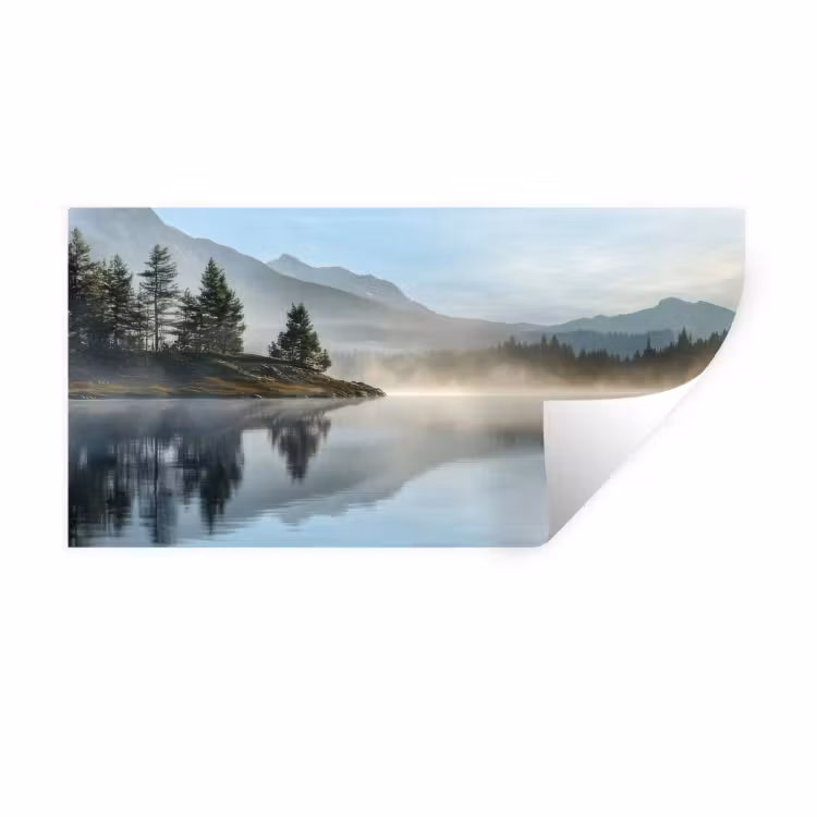 Wandtattoo – See - Nebel - Berge - Landschaft — 1