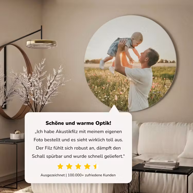Foto auf Wandkreis – Akustikfilz — 3