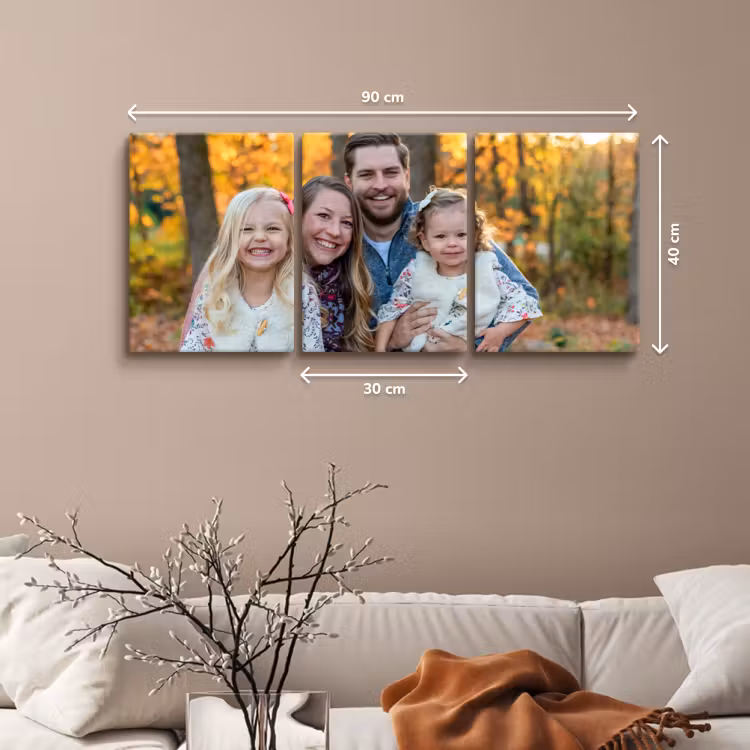 Foto auf Leinwand-Triptychon - 90x40 cm — 2