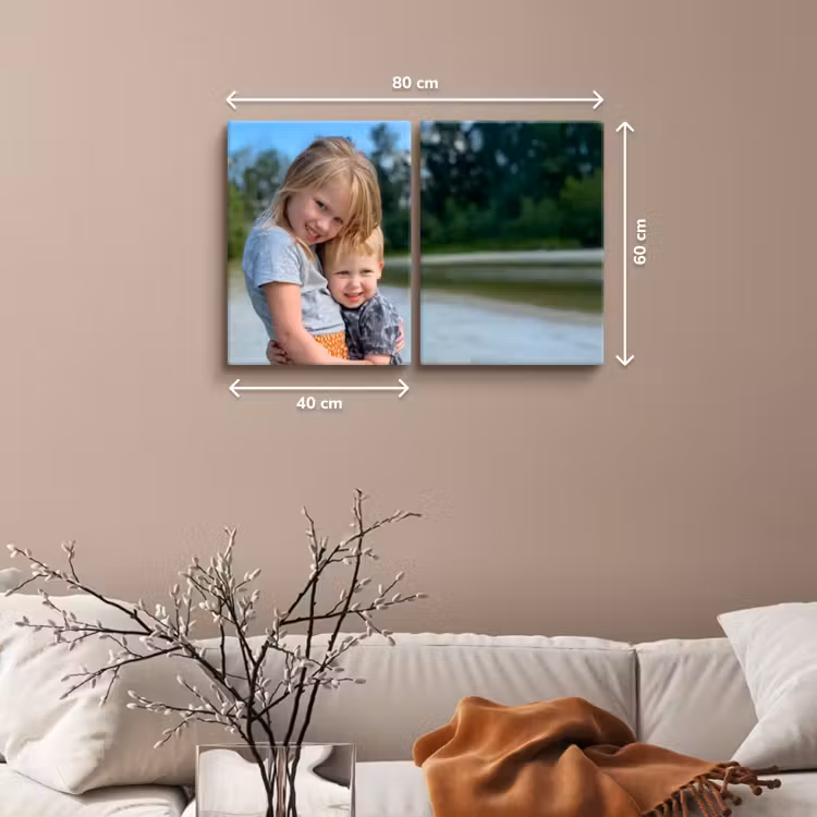 Foto auf Leinwand-Zweiteiler - 80x60 cm — 2