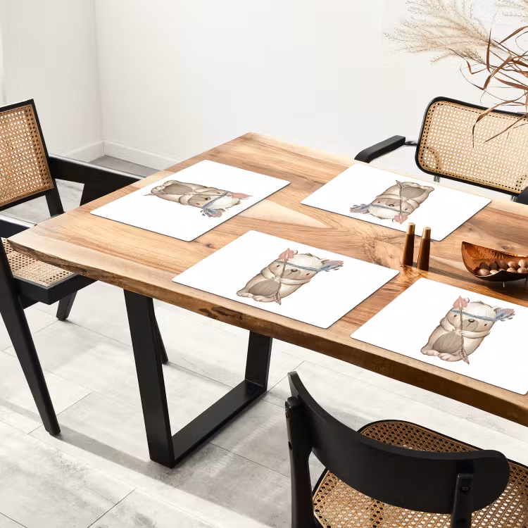 Tischset - 6 Stück - Bär - Tier - Waldtiere — 4