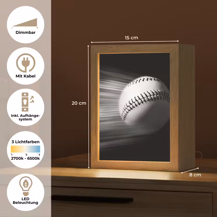 Tischlampe - Baseball - Weiß - Fliegen — 6