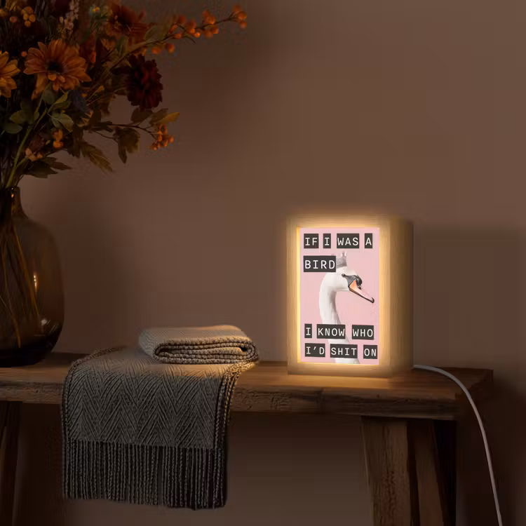 Tischlampe - Schwan - Vogel - Dekoration - Rosa — 3