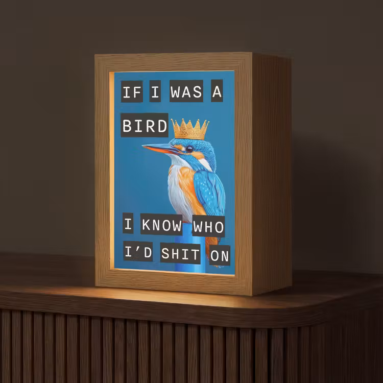 Tischlampe - Vogel - Dekoration - Eisvogel - Blau — 1