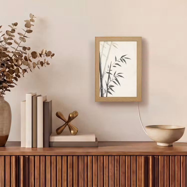 Tischlampe - Japandi - Bambus - Beige — 4