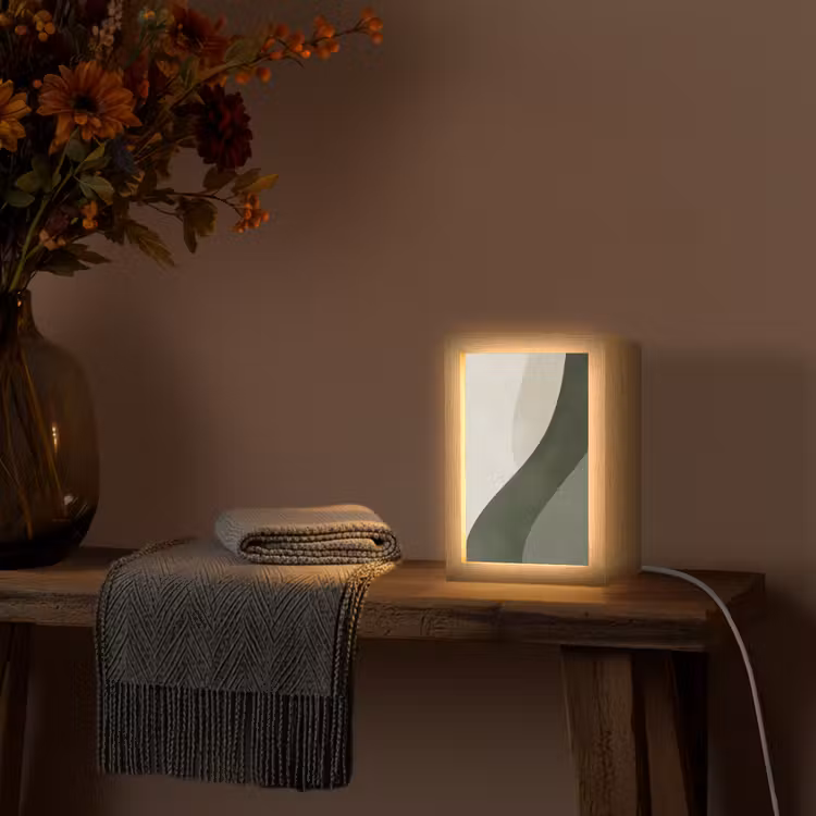 Tischlampe - Japandi - Grün - Abstrakt - Modern — 3