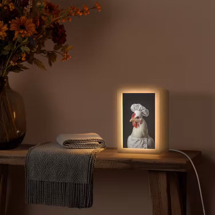 Tischlampe - Koch - Rot - Huhn — 3