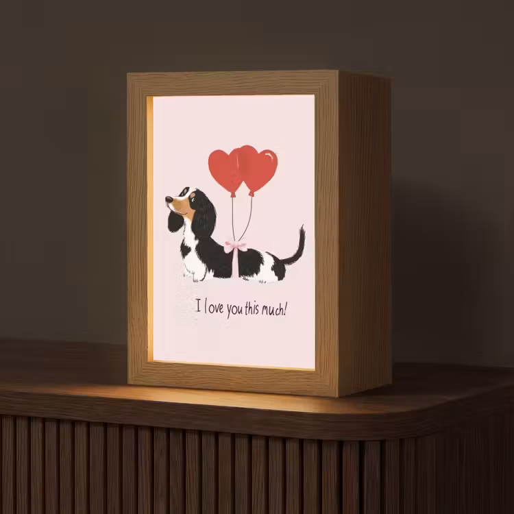Tischlampe - Hund - Dackel - Valentinstag - Liebe — 1