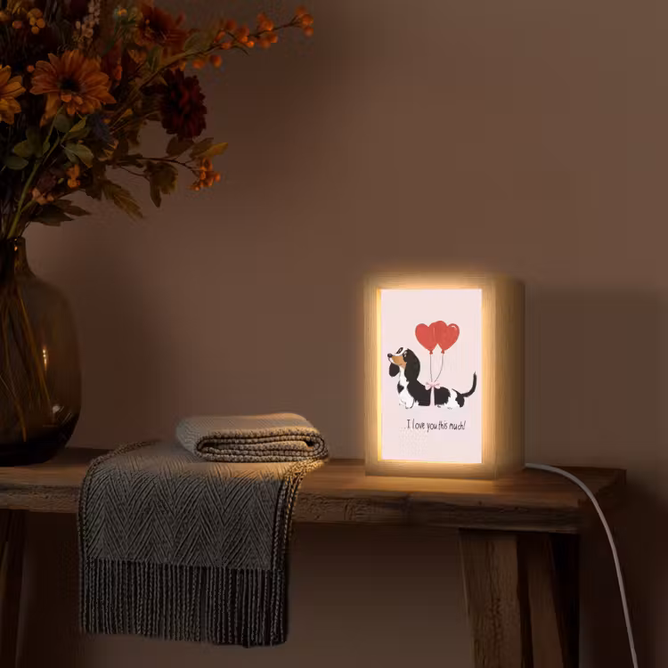 Tischlampe - Hund - Dackel - Valentinstag - Liebe — 3