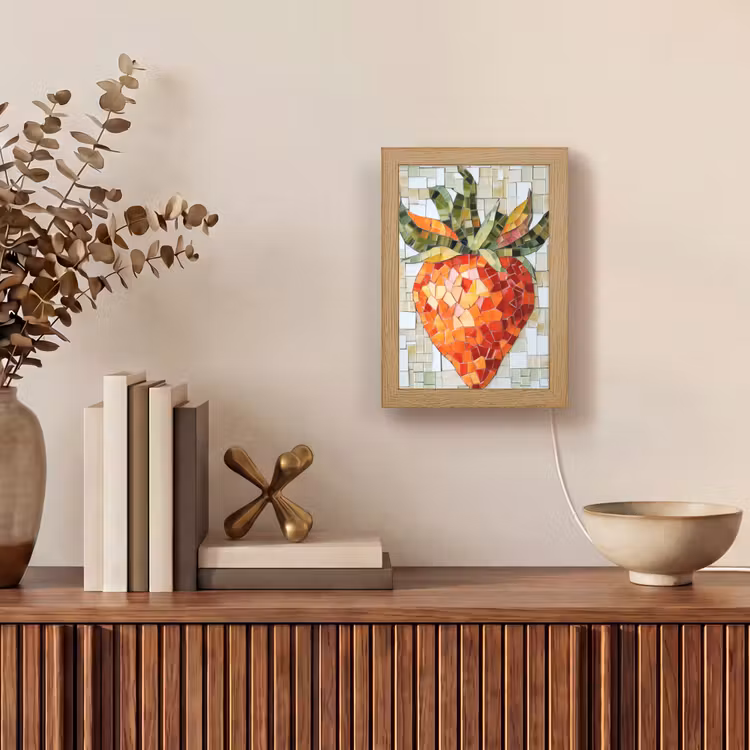 Tischlampe - Erdbeere - Rot - Mosaik - Obst — 4