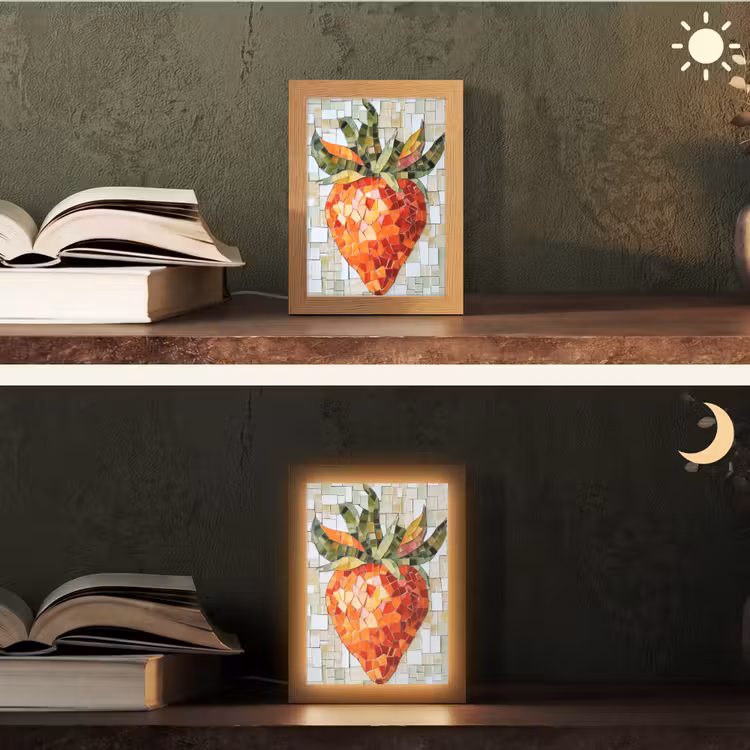 Tischlampe - Erdbeere - Rot - Mosaik - Obst — 5