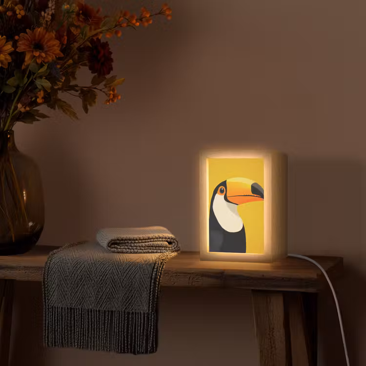 Tischlampe - Tukan - Minimalistisch - Schnabel - Orange — 3
