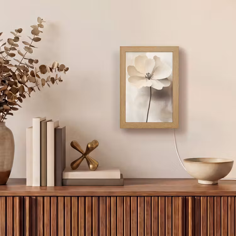 Tischlampe - Blume - Beige - Farbe - Schatten — 4