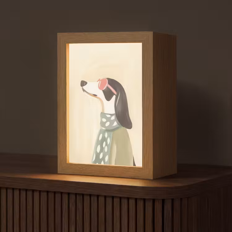 Tischlampe - Hund - Sonnenbrille - Halstuch — 1