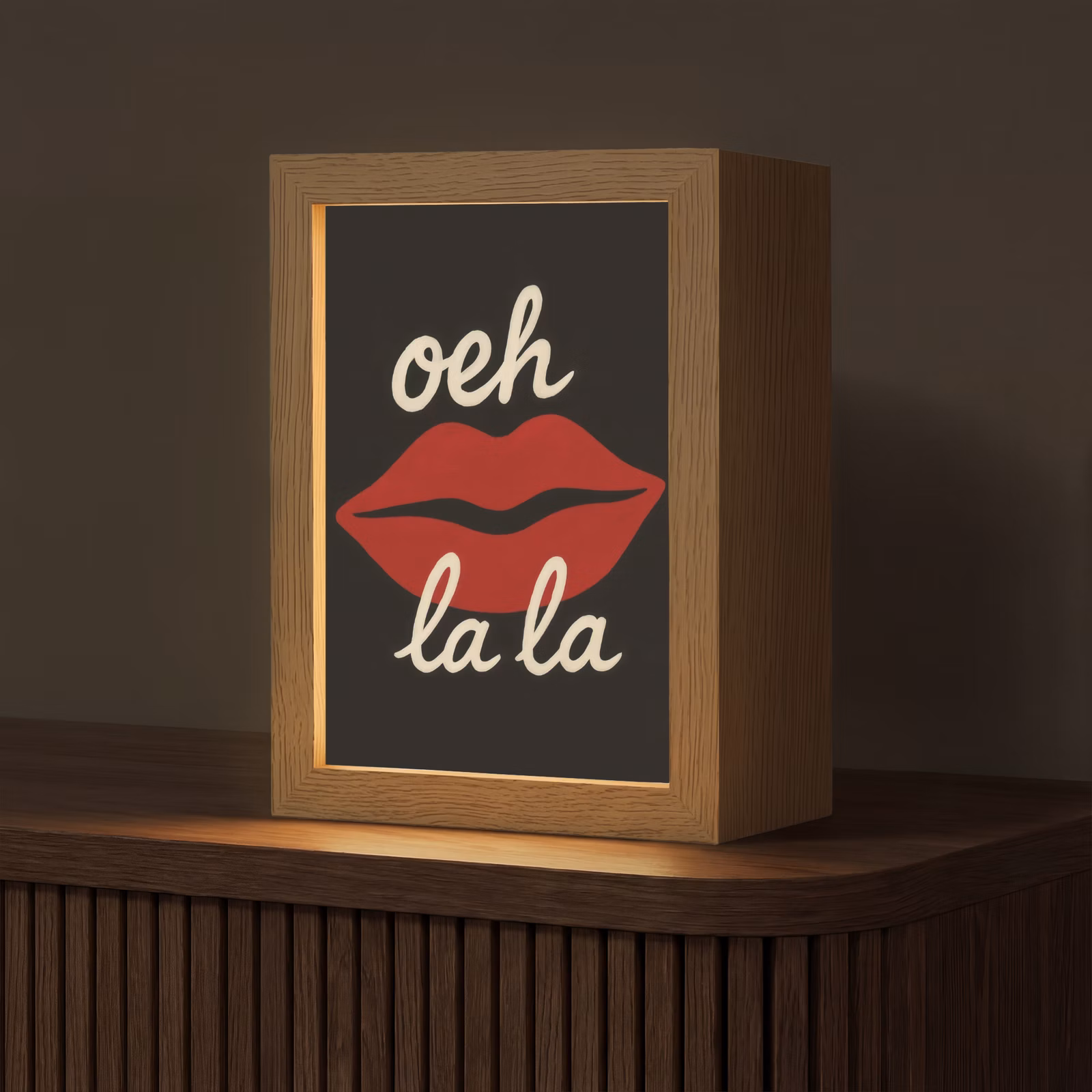 Tischlampe - Lippen - Rot - Zitat — 1