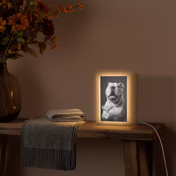 Tischlampe - Bulldogge - Hund - Glas — 3