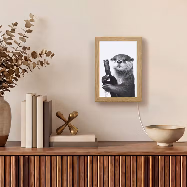 Tischlampe - Weinflasche - Otter - Schwarz — 4