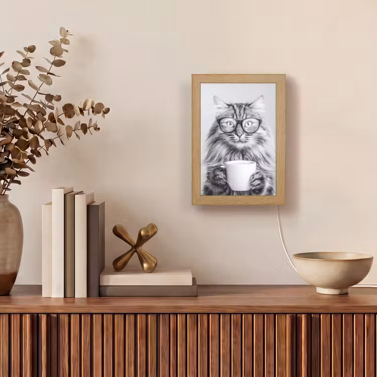 Tischlampe - Katze - Brille - Becher - Flauschig — 4