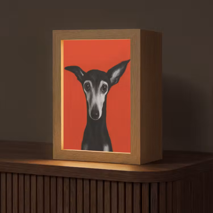 Tischlampe - Windhund - Minimalistisch - Rot — 1