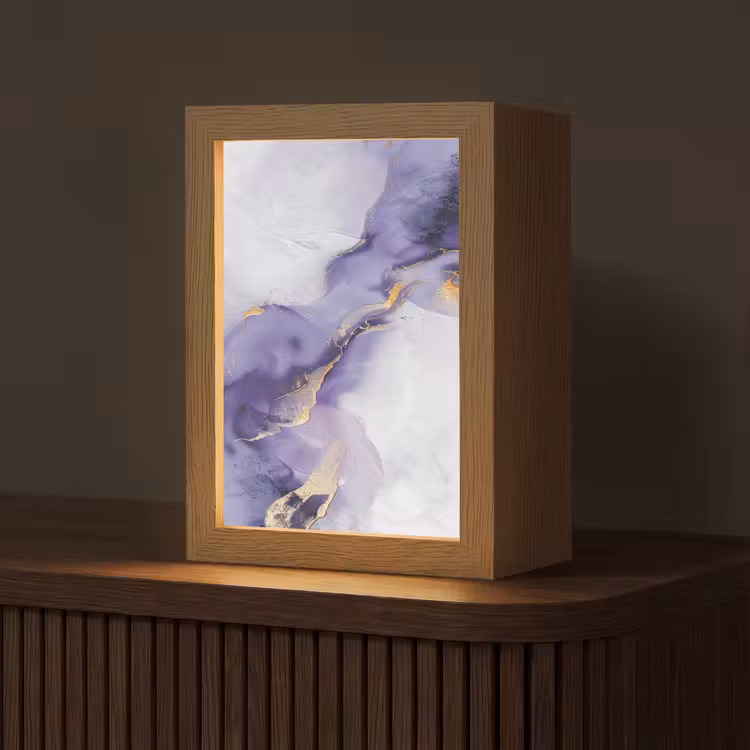 Tischlampe - Lila - Modern - Marmor - Abstrakt — 1