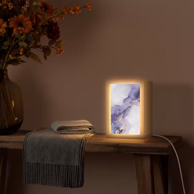 Tischlampe - Lila - Modern - Marmor - Abstrakt — 3