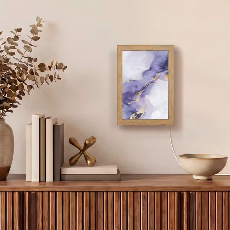 Tischlampe - Lila - Modern - Marmor - Abstrakt — 4