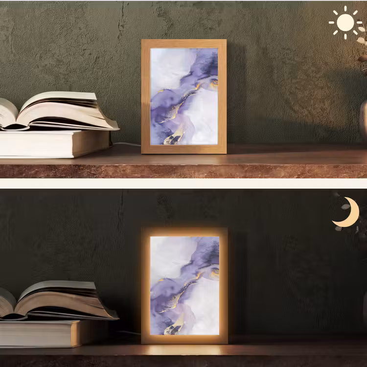 Tischlampe - Lila - Modern - Marmor - Abstrakt — 5