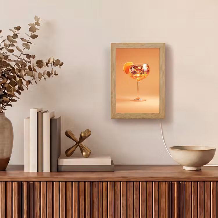Tischlampe - Getränk - Orange - Glitzer - Disco — 4