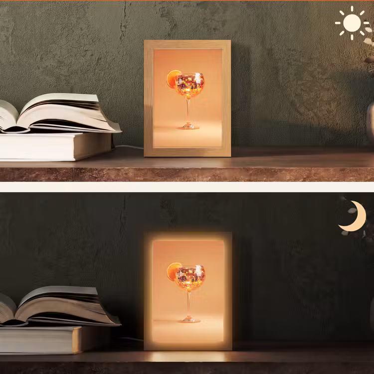 Tischlampe - Getränk - Orange - Glitzer - Disco — 5