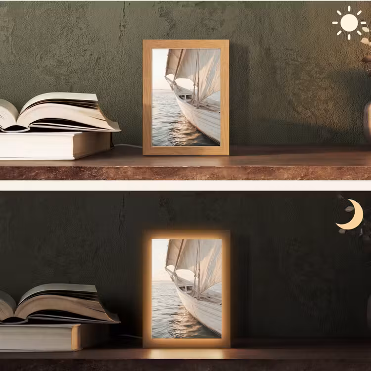 Tischlampe - Segelboot - Meer - Beige - Sonne — 5