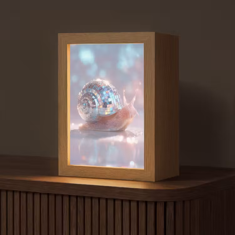 Tischlampe - Schnecke - Disco - Mosaik - Blau — 1