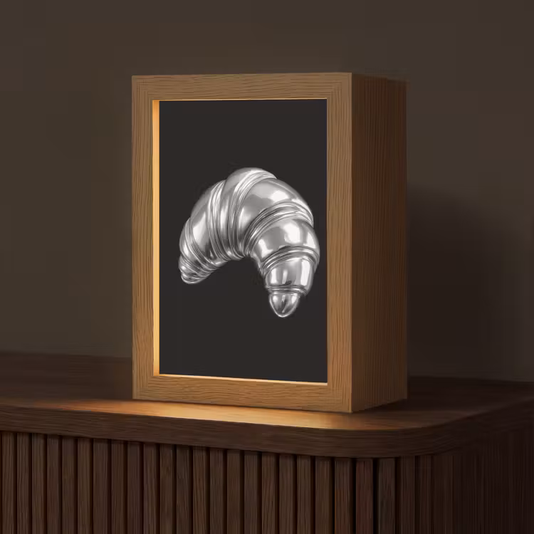 Tischlampe - Croissant - Metall - Silber — 1