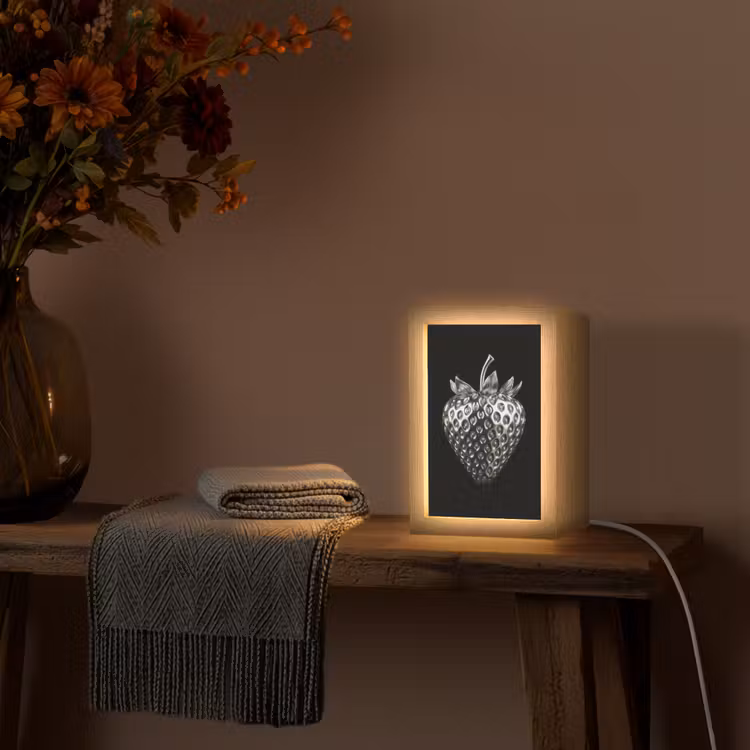 Tischlampe - Erdbeere - Saatgutstruktur - Realistisch — 3
