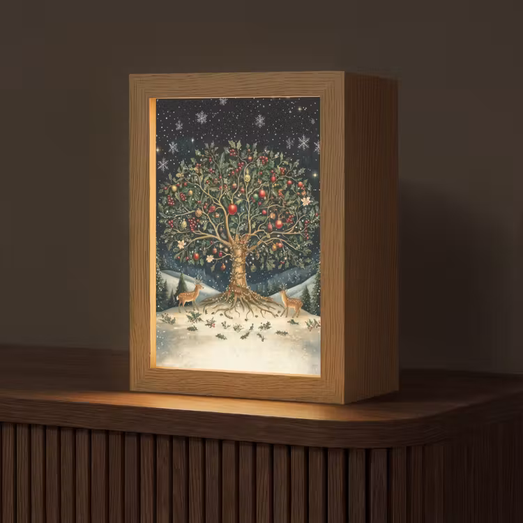 Tischlampe - Partybaum - Winterhimmel - Farbenfroh — 1